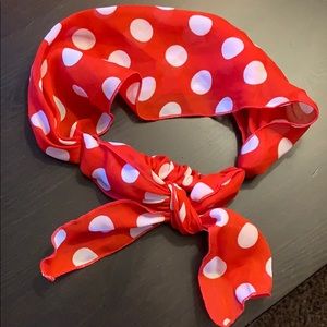 Polka Dot Faux Scarf Headband